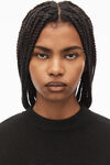 alexander wang short sleeve pullover in compact deboss black