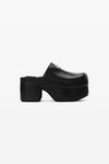 alexander wang zoe clog in leather black