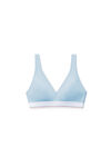 alexander wang bralette in ribbed jersey blue pearl