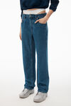 alexander wang layered loose jean in denim deep blue
