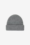 alexander wang logo beanie in compact deboss medium grey melange