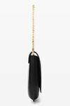 alexander wang crest flap bag in leather black