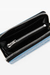 alexander wang compact goatskin wallet in trompe l'oeil  vintage medium indigo