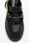 alexander wang carter 95 platform box calf leather loafer black