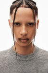 alexander wang short sleeve pullover in compact deboss medium grey melange