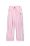 alexander wang apple logo track pant in velour washed candy pink