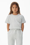 alexander wang kids short sleeve tee in essential jersey light heather grey