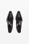 alexander wang slick smooth leather  ankle boot black