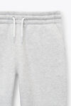 alexander wang kids logo sweatpant in essential terry light heather grey