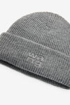 alexander wang logo beanie in compact deboss medium grey melange