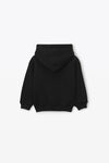 alexander wang kids hoodie in essential terry black