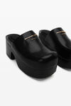 alexander wang zoe clog in leather black