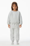 alexander wang kids logo sweatshirt in essential terry light heather grey