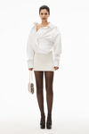 alexander wang mini skirt in compact jacquard creamy bone