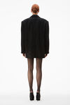 alexander wang single breasted jacket in clear hotfix black