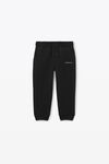 alexander wang kids logo sweatpant in essential terry black