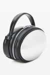 alexander wang dome small crackle patent leather crossbody bag black