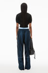 alexander wang short sleeve pullover in compact deboss black