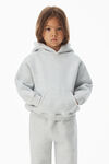 alexander wang kids hoodie in essential terry light heather grey