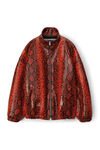 alexander wang embossed "snakeskin" track jacket red