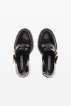 alexander wang carter 95 platform box calf leather loafer black