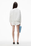 alexander wang coaches track jacket in nylon white